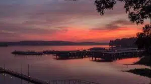 View of the docks in Buchanan, Henry County TN on KY Lake.