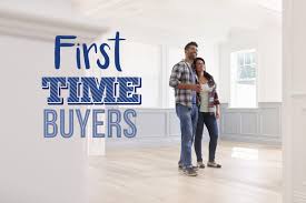 Happy first time home buyers, standing in their new home in Clarksville TN.